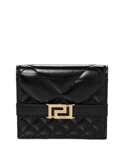 versace greca wallet|Versace Greca Goddess Quilted Leather Bifold Wallet .